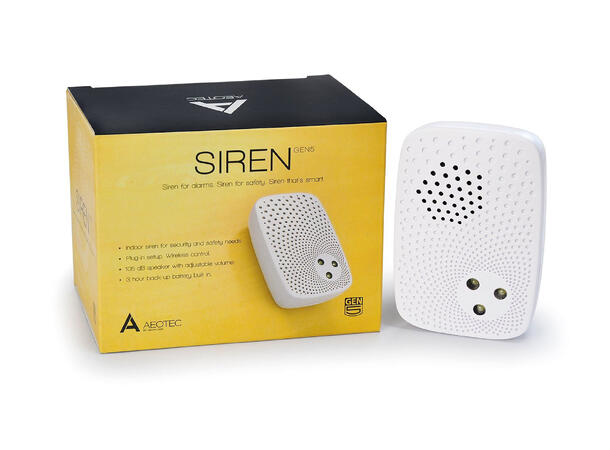 Aeotec Siren 230V Aeotec sirene for stikkontakt