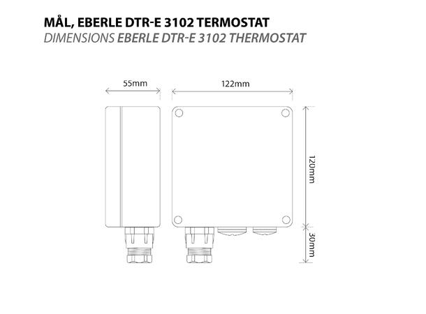 Eberle DTR-E 3102 termostat Tilbehør snøsmeltetermostat