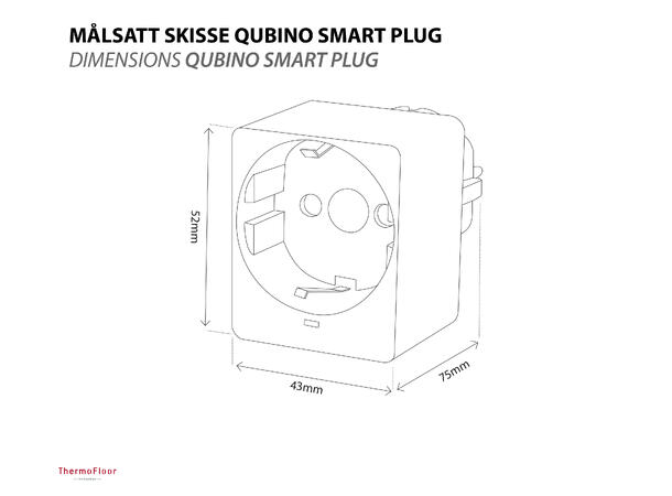 Qubino Smart Plug 16A Veggplugg Z-Wave