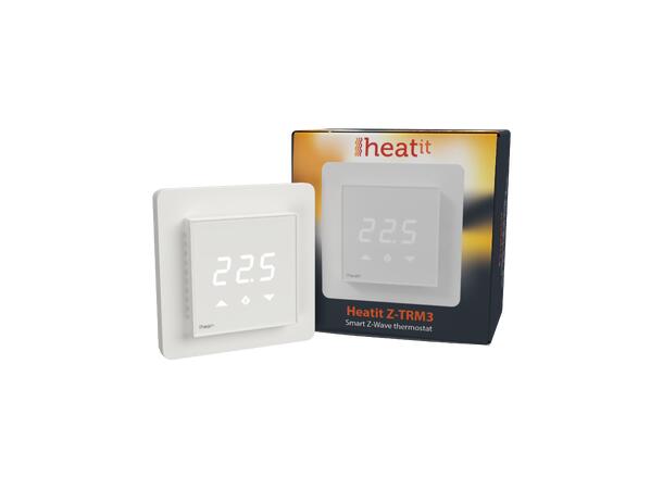 Heatit Z-TRM3  White  RAL 9003 Z-Wave termostat  3600W  16A  868,4 MHz