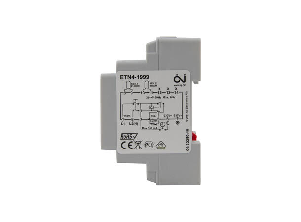 ETN4-1999 DIN-Rail termostat Elektronisk termostat for varmestyring