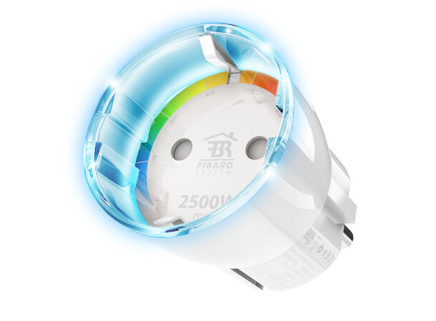 FIBARO Wall Plug Veggplugg hvit schuko ZW5