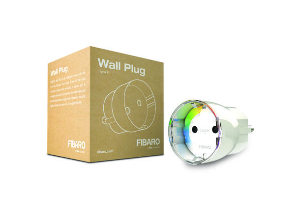FIBARO Wall Plug Veggplugg hvit schuko ZW5