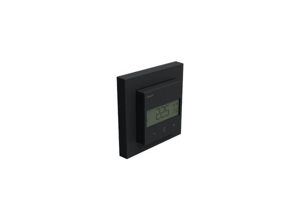 Heatit Z-Temp3  Black Trådløs batteridrevet termostat  Z-Wave