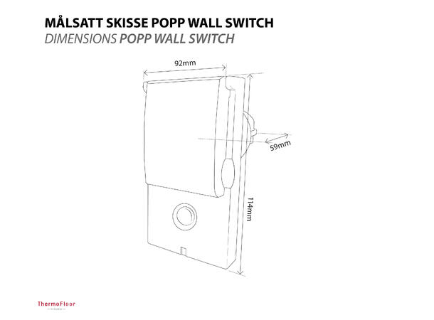 Popp Wall Plug Switch Outdoor Veggplugg for utendørs bruk IP44