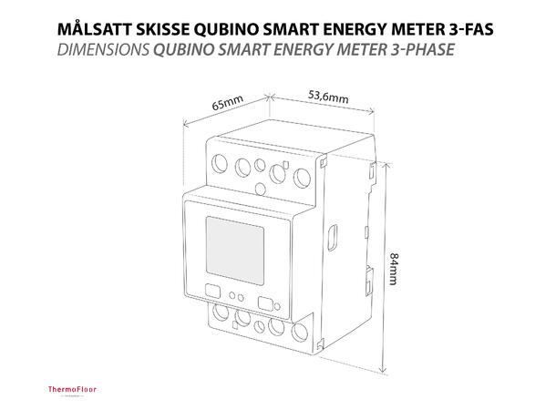 Qubino Smart Meter 3-fas Z-Wave-modul for energimåling
