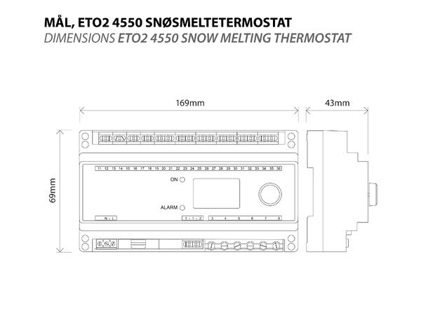 Snøsmeltetermostat ETO 4550 Elektronisk termostat for snøsmelting