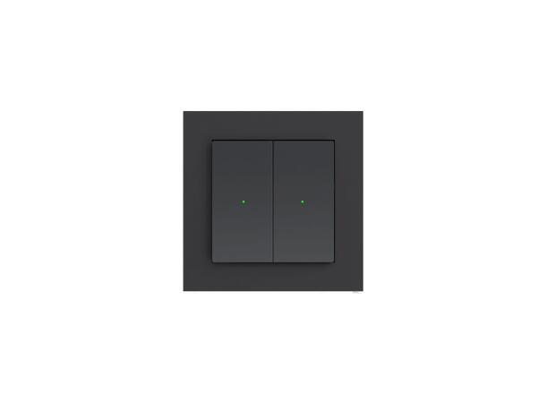 Heatit Z-Push Wall Controller BLACK Z-Wave bryter 1 til 3 knapper