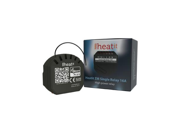 Heatit ZM Single Relay 16A Z-Wave Rele for innbygging