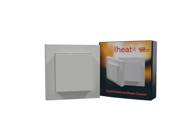 Heatit External room sensor IP 21 10kOhm Ekstern føler. Hvit  RAL 9003