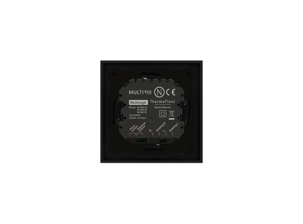 Multireg6 Black matt Termostat  3600W  16A