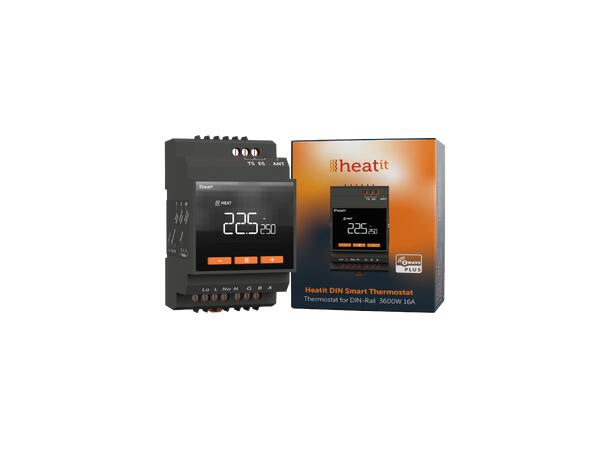 Heatit DIN Smart Thermostat Termostat for DIN-skinne  3600W/16A