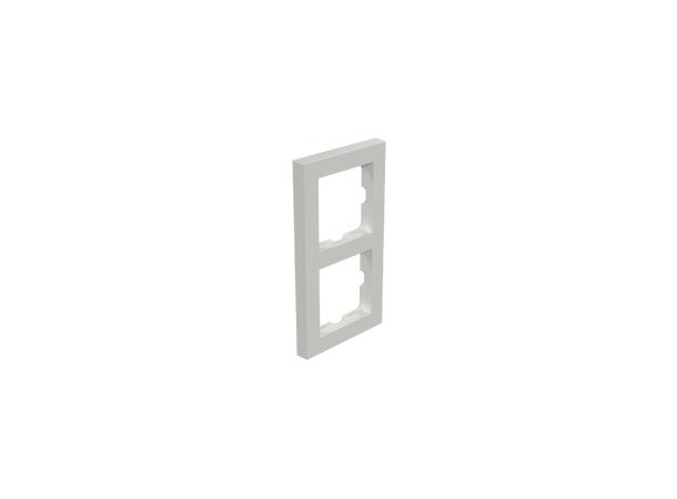 Heatit HC2 Dobbel ramme Hvit Ramme for Heatit termostater og dimmere