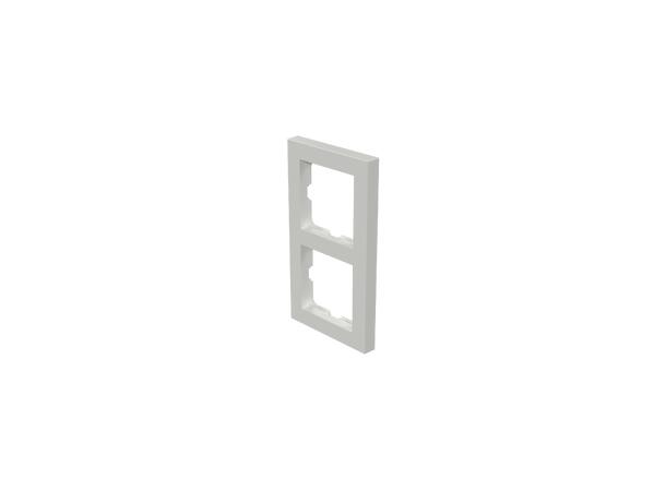 Heatit HC2 Dobbel ramme Hvit Ramme for Heatit termostater og dimmere