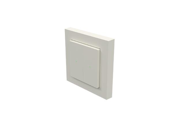 Heatit Z-Push Wall Controller RAL 9010 G Trådløs Z-Wave bryter