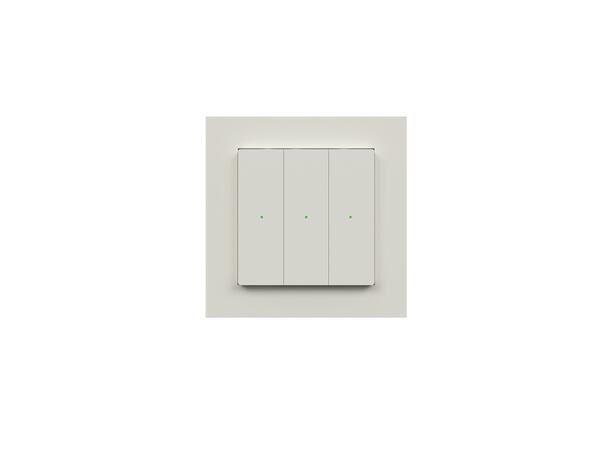 Heatit Z-Push Wall Controller RAL 9010 G Trådløs Z-Wave bryter