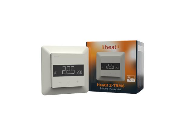 Heatit Z-TRM6 White  RAL9010 Z-Wave termostat  3600W  16A  868,4 MHz