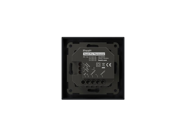 Heatit Pro  Black Matt Termostat  3600W  16A