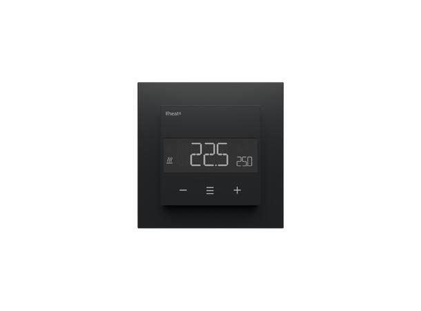 Heatit Z-TRM6 Black matt Z-Wave termostat  3600W  16A  868,4 MHz