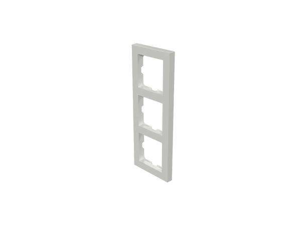 Heatit HC3 Trippel ramme Hvit Ramme for Heatit termostater og dimmere