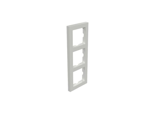 Heatit HC3 Trippel ramme Hvit Ramme for Heatit termostater og dimmere