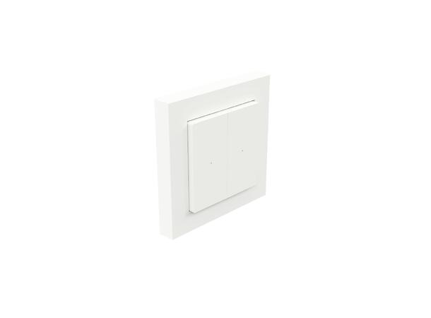 Heatit Z-Push Wall Controller RAL 9003 G Batteridrevet veggbryter Z-Wave