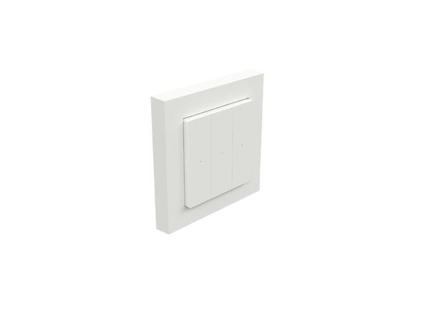 Heatit Z-Push Wall Controller RAL 9003 G Batteridrevet veggbryter Z-Wave