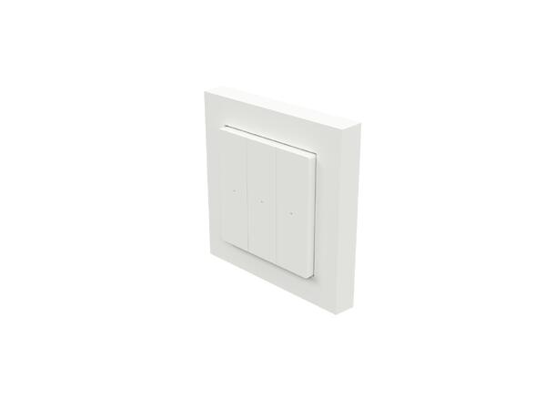 Heatit Z-Push Wall Controller RAL 9003 G Batteridrevet veggbryter Z-Wave