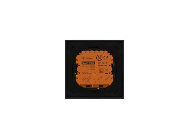 Heatit WiFi6  Sort matt Wi-Fi termostat 3600W  16A