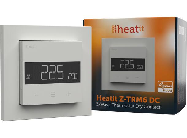 Heatit Z-TRM6 DC White RAL 9003 Z-Wave termostat DC 3A 868,4 MHz