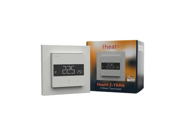Heatit Z-TRM6  Hvit RAL 9003 Z-Wave termostat  3600W  16A  868,4 MHz