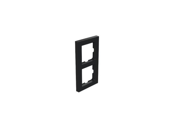 Heatit HC2 Double Frame Black matte Frame for Heatit Dimmers and Thermostats