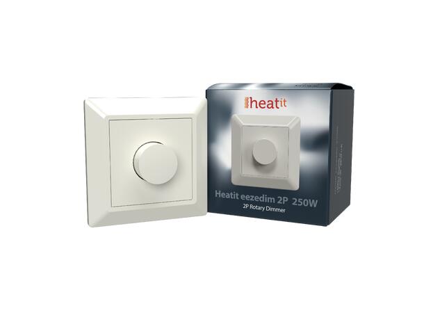 Heatit eezedim 2P  250W 2-polet vridimmer  Hvit  RAL 9010