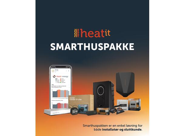 Heatit smarthuspakke sort matt Renergy pre-konfig pakke
