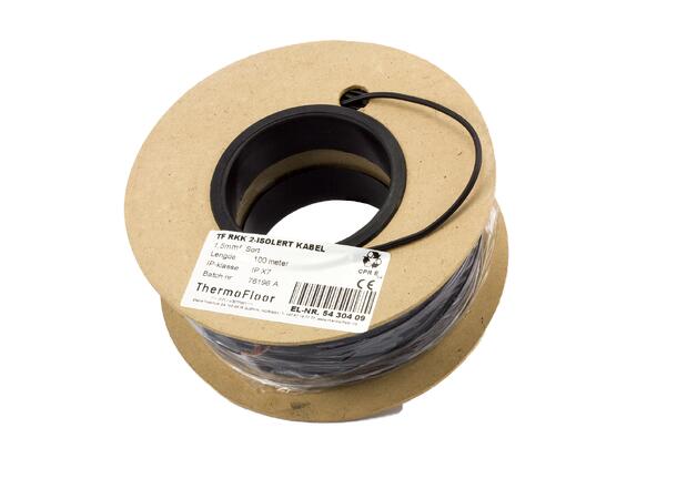 TF RKK 2-isolert kabel 1,5mm² 100m Sort Tilbehør til varmefolie