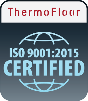 Thermo-Floor AS er ISO-sertifisert i henhold til ISO 9001:2015 og ISO 14001:2015